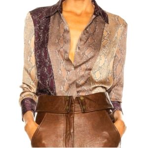 Sheer Snake print blouse size L
